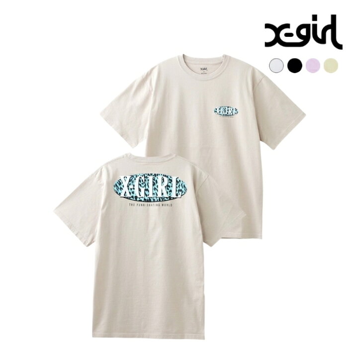 楽天市場 Final Sale 40 Off X Girl エックスガール Leopard Oval Logo S S Tee エックスガールtシャツ レオパード 半袖クルーネックt Tシャツ Alo
