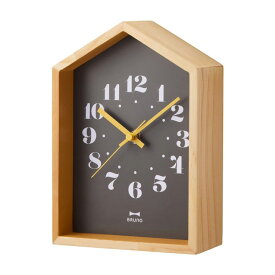 置き掛け兼用 壁時計 置時計 BURUNO ブルーノ ウッドハウスクロック ブラック BCW042
