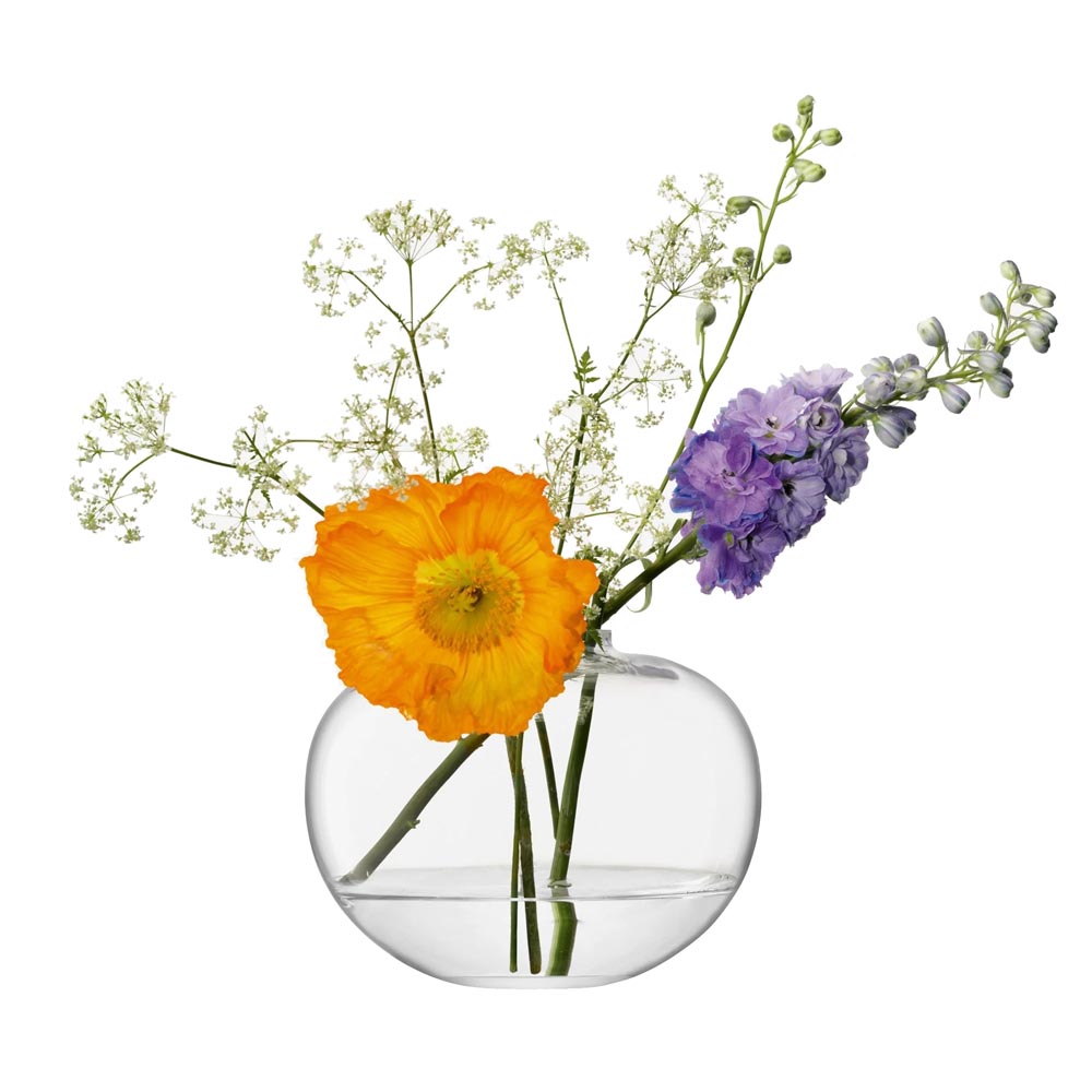 LSA Flower Curved Bouquet Vase G1722-15-301 クリア H15cm LFW37
