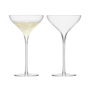 LSA SAVOY �T���H�C Champagne Saucer G245-09-301 250ml×2�Z�b�g / �G���G�X�G�[ �V�����p���O���X �K���X