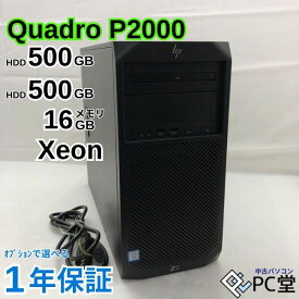 Quadro P2000 HP Z2 Tower G4 Workstation 2YW27AV Xeon E-2124G メモリ16GB HDD 計1TB Windows11 Pro for Workstation T010685