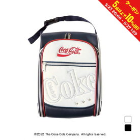 最大10％OFFクーポン 【お買い物マラソン限定】 コカ・コーラ シューズケース CC-0B1009SC ブラック ホワイト メンズ ゴルフ シューズケース Coca-Cola