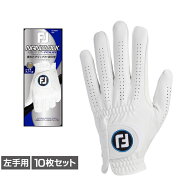 9/18限定★抽選で最大100％Pバック 10枚セットフットジョイ ゴルフグローブ 24ナノロック ツアー FGNT24 …