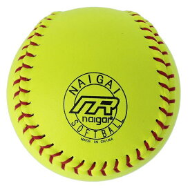 ナイガイ 革製 イエローソフトボール 練習球 NAIGAI