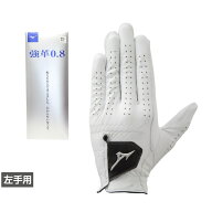 ミズノ ゴルフウェア ゴルフグローブ グローブ ゴルフ手袋 強革0.8 厚手 5MJML01101 メンズ ホワイト MIZ…