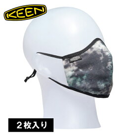 キーン 洗える マスク TOGETHER MASK U-BLACKTIEDYE 1025262（2枚入り）2層構造 KEEN