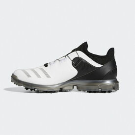 アディダス ゴルフシューズ アルファフレックス21ボア (LGD01) 類を見ない快適なフィット感 メンズ ゴルフ ダイヤル式スパイク 3E : ホワイト×ブラック adidas