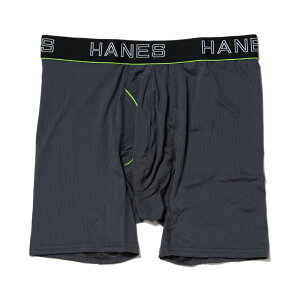 10/25限定★抽選で最大100%Pバック ヘインズ メンズ ショーツ 1P COMFORT FLEX FIT ボクサーブリーフ HM6EQ102 080 : チャコールグレー Hanes