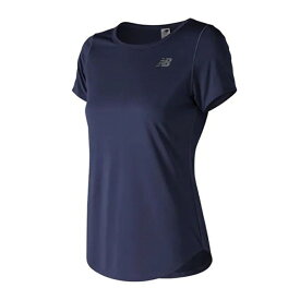 ニューバランス レディス 陸上/ランニング 半袖Tシャツ アクセレレイトショートスリーブTシャツ AWT91136 : ネイビー New Balance