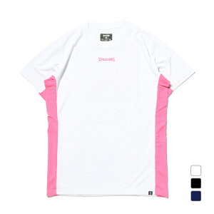 最大10%OFFクーポン 【10/30】 スポルディング メンズ レディス バレーボール 半袖プラクティスシャツ タイポグラフィ ロゴ SMT201910 SPALDING 220727VBwear85