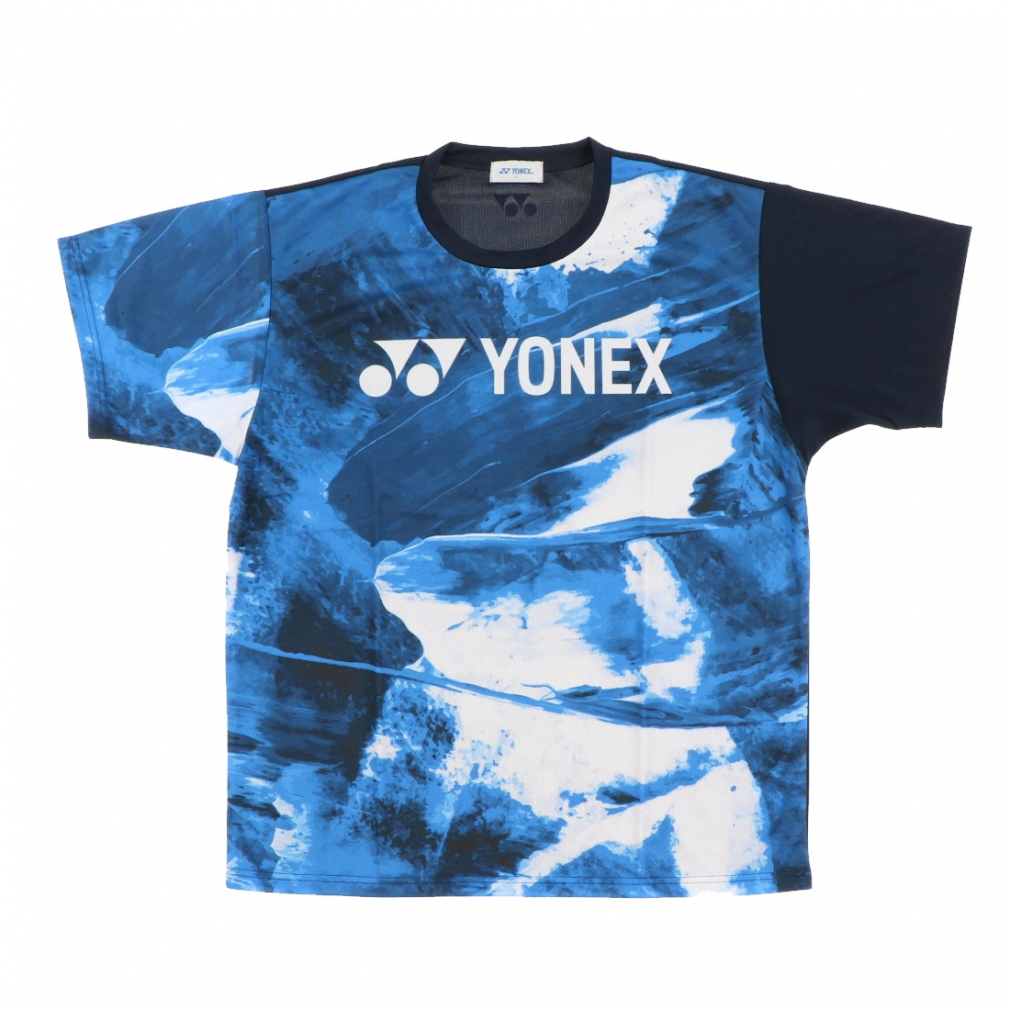 ヨネックス メンズ レディス テニス 半袖Tシャツ グラフィックTシャツ RWAP2104 ブルー×ホワイト YONEX