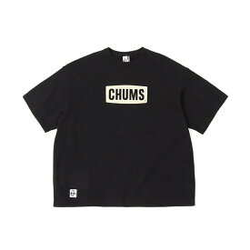 チャムス メンズ アウトドア 半袖Tシャツ OVSD S/S CHUMS Lg Crew Top LP CH00-1385 K069 : ブラック×グレー CHUMS