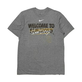 エントリーで更にD会員 P10倍【6/5 23:00〜23:59】 ナイキ メンズ 野球 半袖Tシャツ NIKE×MLB Tシャツ サンディエゴ・パドレス Mens Home Spin Tiblend T Shirt NJFD06-PYP : グレー NIKE