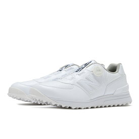 ニューバランス ゴルフシューズ 574 v3 SL BOA (UGBS5742E) メンズ ゴルフ ダイヤル式スパイクレスシューズ 2E : ホワイト New Balance