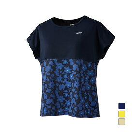 プリンス レディス テニス 半袖Tシャツ ゲームシャツ 吸汗速乾 UPF50＋ ライトスムース素材 WF3085 Prince