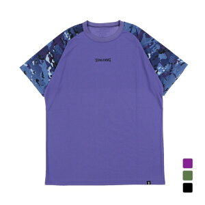 スポルディング メンズ レディス バレーボール 半袖プラクティスシャツ バレーボールTシャツミルテックカモスリーブ SMT23064V SPALDING