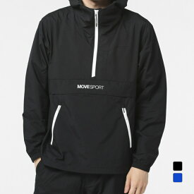 最大10％OFFクーポン 【1/20】 デサント メンズ ウインドジャケット ナイロンスパンライク アノラックパーカー DMMWJF10 BL スポーツウェア DESCENTE 2023fw_ds_cl