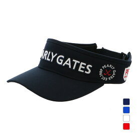 パーリーゲイツ ゴルフウェア サンバイザー 春 夏 リサイクルPEツイル 2段ロゴVISOR (0533287702) PEARLY GATES