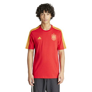 アディダス メンズ サッカー/フットサル ライセンスシャツ スペイン DNA スリーストライプス 半袖Tシャツ IU2125 : スカーレット adidas