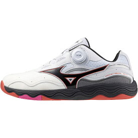 11/15限定★抽選で最大100％Pバック ミズノ WAVE MEDAL SP5 ウエーブメダル SP5 81GA241201 メンズ レディス 卓球 シューズ 2E : ホワイト×ブラック MIZUNO