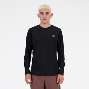ニューバランス メンズ 陸上/ランニング 長袖Tシャツ フレンチテリージョガー(裏起毛) Sport Essentials MT41225 : ブラック New Balance