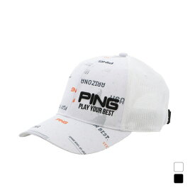 ピン ゴルフウェア キャップ 春 夏 HW-F2408 アースメッシュキャップ (37456-01) メンズ PING