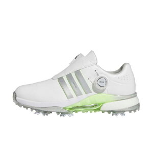 アディダス ゴルフシューズ レディース ウィメンズ ツアー360 24 ボア (IF0264) ゴルフ ダイヤル式スパイクシューズ 2E : ホワイト×シルバー adidas imbkk