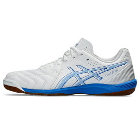 アシックス CALCETTO WD 9 カルチェット WD 9 1113A037 フットサル シューズ 3E : ホワイト×ブルー asics