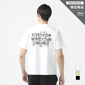 最大10％OFFクーポン 【5/30 0:00〜23:59】 2024春夏 チャムス メンズ アウトドア 半袖Tシャツ Alpen限定 OWYC TShirt ALPEN SMU CH01-2402 CHUMS