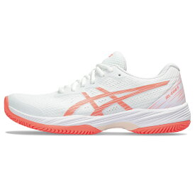 アシックス GEL-GAME 9 CLAY/OC ゲルゲーム 9 CLAY/OC 1042A217 レディス テニス オムニクレー用シューズ E : ホワイト×コーラル asics