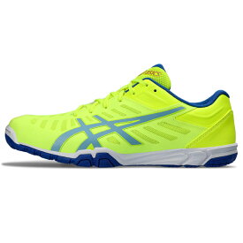 11/15限定★抽選で最大100％Pバック アシックス ATTACK EXCOUNTER 2 アタック エクスカウンター 2 1073A002 メンズ レディス 卓球 シューズ 2E : フラッシュイエロー×サックスブルー asics
