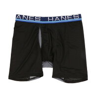 ヘインズ メンズ ショーツ 1P Boxer Brief TSP X-TEMP HM6EZ110 096 ： ブラック×ネイビー Hanes