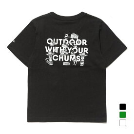最大10％OFFクーポン 【8/15〜8/20】 チャムス ジュニア キッズ 子供 アウトドア 半袖Tシャツ Alpen限定 Kids OWYC TShirt ALPEN SMU CH21-1325 CHUMS