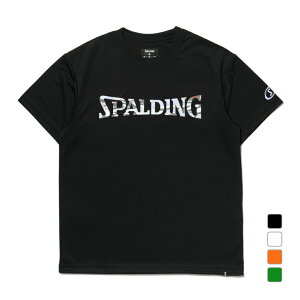 最大10%OFFクーポン 【10/24〜10/27】 スポルディング メンズ レディス バレーボール 半袖プラクティスシャツ Tシャツ オーバーラップド カモ ロゴ SMT24004 SPALDING