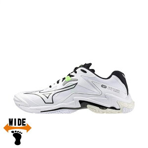 ミズノ WAVE LIGHTNING Z8 WIDE ウエーブライトニング Z8 ワイド V1GA240157 バレーボール シューズ 3E : ホワイト×ブラック MIZUNO