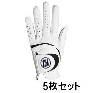 最大10%OFFクーポン 【10/24〜10/27】 5枚セット フットジョイ ゴルフウェア ゴルフグローブ ウェザーソフ ショート 左手用 FGWF23ST メンズ : ホワイト FOOT JOY FJ