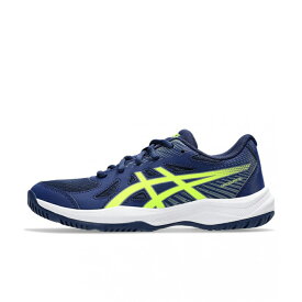 アシックス UPCOURT 6 GS アップコート 6 GS 1074A045 ジュニア(キッズ・子供) バレーボール シューズ : ダークブルー×イエロー asics