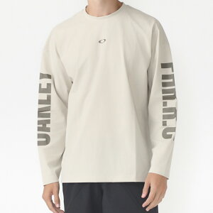 オークリー メンズ 陸上/ランニング 長袖Tシャツ PURSUIT L/S TEE 1.0 FOA406987 吸汗速乾 ストレッチ 軽量 : ベージュ OAKLEY