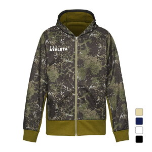 最大10%OFFクーポン 【10/24〜10/27】 アスレタ メンズ サッカー/フットサル スウェット 防風スウェットZIPパーカー 03389 裏起毛 保温 防風 ATHLETA