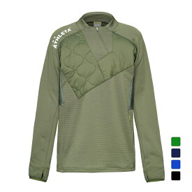 11/15限定★抽選で最大100％Pバック アスレタ メンズ サッカー/フットサル ジャージジャケット グリッド起毛パディングTRシャツ 04161 裏起毛 保温 ATHLETA