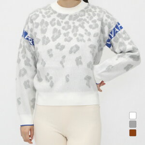 最大10%OFFクーポン 【10/24〜10/27】 ビバハート レディース ゴルフウェア 長袖セーター 秋 冬 L-レオパードシャギーニット (012-12010) VIVA HEART