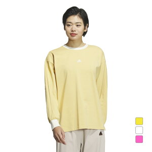 最大10%OFFクーポン 【10/24〜10/27】 アディダス レディース 長袖 Tシャツ ワーディング ルーズフィット シングルジャージー 長袖Tシャツ KTX53 JG5713 JG5714 JG5715 スポーツウェア adidas