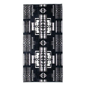 �ő�10��OFF�N�[�|�� �y3/29�`3/30�z �y���h���g�� Oversize Custom Jacquard Towels 19373185 55361 �u�����P�b�g/�唻�^�I�� : Chief Joseph Black PENDLETON