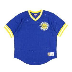 12/10聚Iōő100PobN ~b`F&lX oXPbg{[ TVc NBA FASHION MESH V-NECK VINTAGE LOGO WARRIORS TMVN6625 Mitchell & Ness