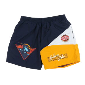 �~�b�`�F��&�l�X �o�X�P�b�g�{�[�� �n�[�t�p���c NBA WOVEN SHORTS VINTAGE LOGO WARRIORS PSHR6600 : �l�C�r�[ Mitchell & Ness