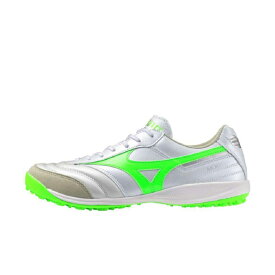 ミズノ MORELIA SALA ELITE TF モレリア サラ ELITE TF Q1GB251237 サッカー トレーニングシューズ ターフ 2E : ホワイト×グリーン MIZUNO