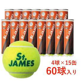 最大10％OFFクーポン 【8/15〜8/20】 ダンロップ St.JAMES セント・ジェームス 箱売り (60球)/4球×15缶入り STJIJCS60 硬式テニス プレッシャーボール DUNLOP