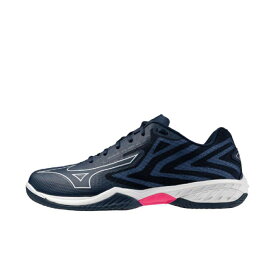 ミズノ WAVE CLAW EL 2 ウエーブクローEL2 71GA258366 メンズ レディス バドミントン シューズ 3E : ネイビー MIZUNO