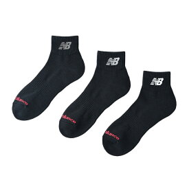 1/25限定★抽選で最大100％Pバック ニューバランス ソックス 靴下 ミッドレングス3Pソックス LAS55637 BK ： ブラック New Balance