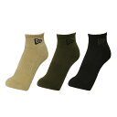 ニューエラ ソックス 靴下 SOCKS ANKLE 3PAIRS MIL 14518189 MIT NEW ERA